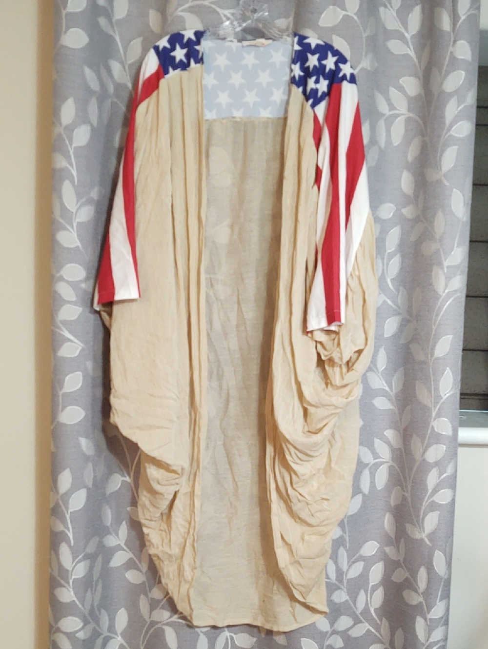 Mazik Red, Blue & White Star Print Duster size M
